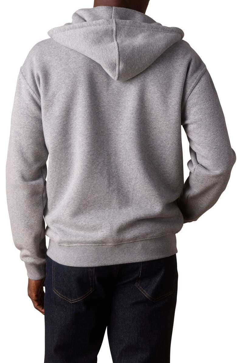 The Normal Brand Fleece Zip Hoodie, Alternate, color, Heather Grey