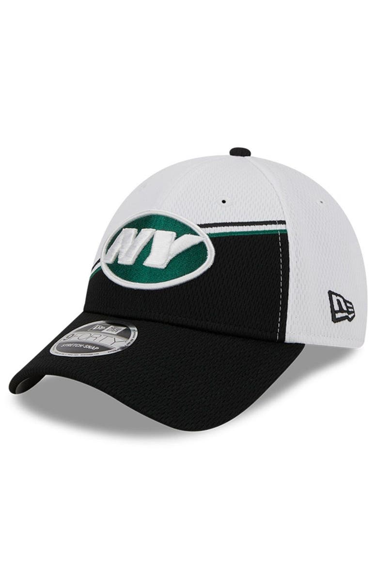 Men's New Era  White/Black New York Jets 2023 Sideline 9FORTY Adjustable Hat, Alternate, color, White