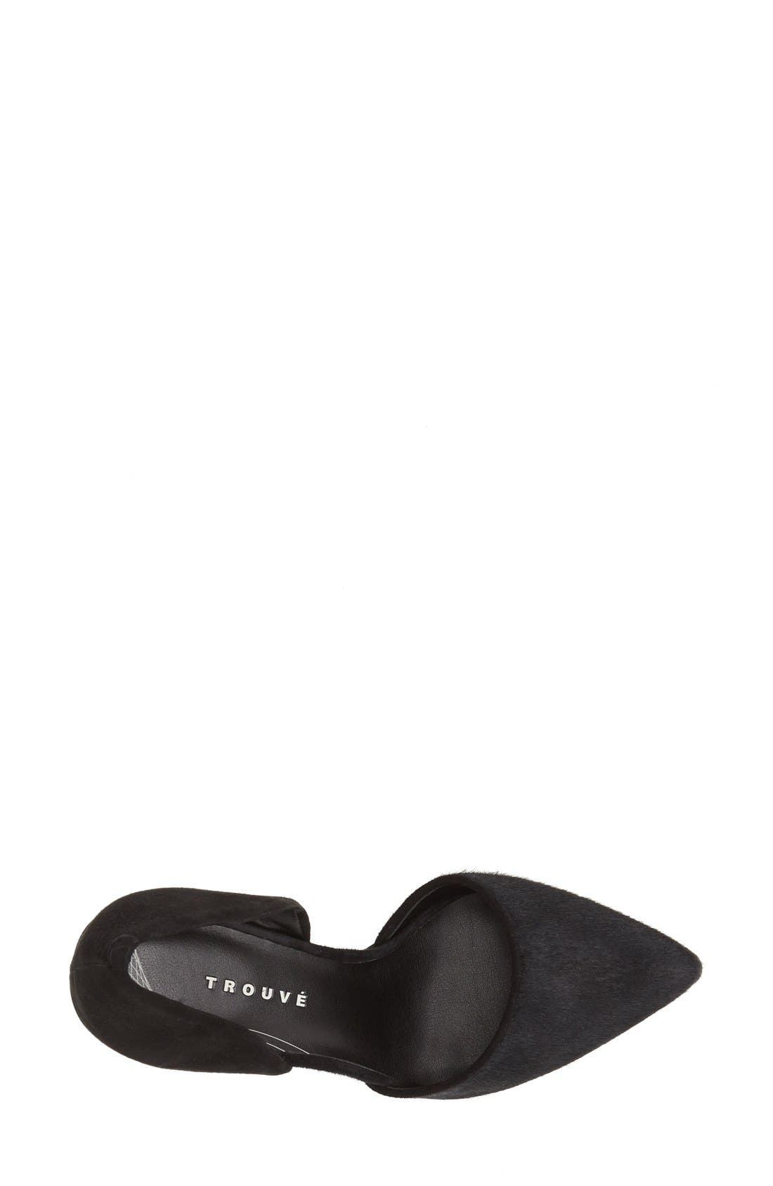 'Devina' d'Orsay Pump, Alternate, color, BLACK HAIRCALF