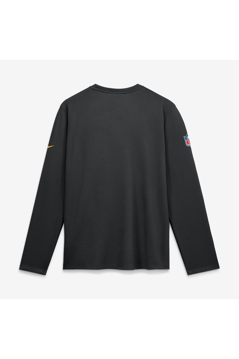 Men's Nike  Black Pittsburgh Steelers Sideline Coaches UV Dri-FIT Long Sleeve Shirt, Alternate, color, Black