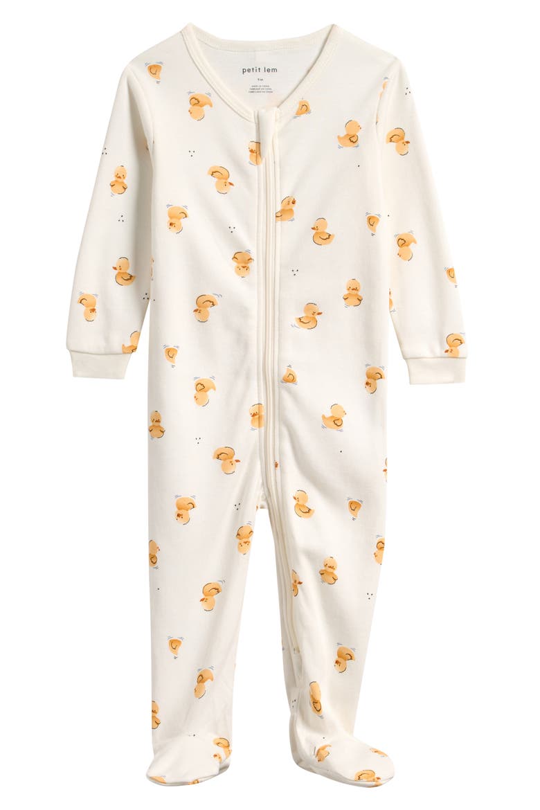 Kids' Cotton Footie, Main, color, OFF WHITE