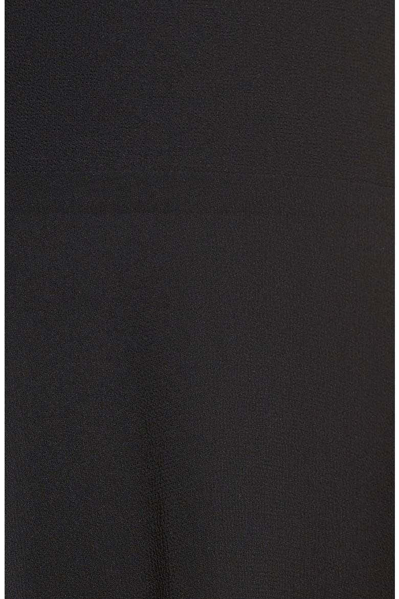 Lace Trim Chiffon Maxi Dress, Alternate, color, BLACK