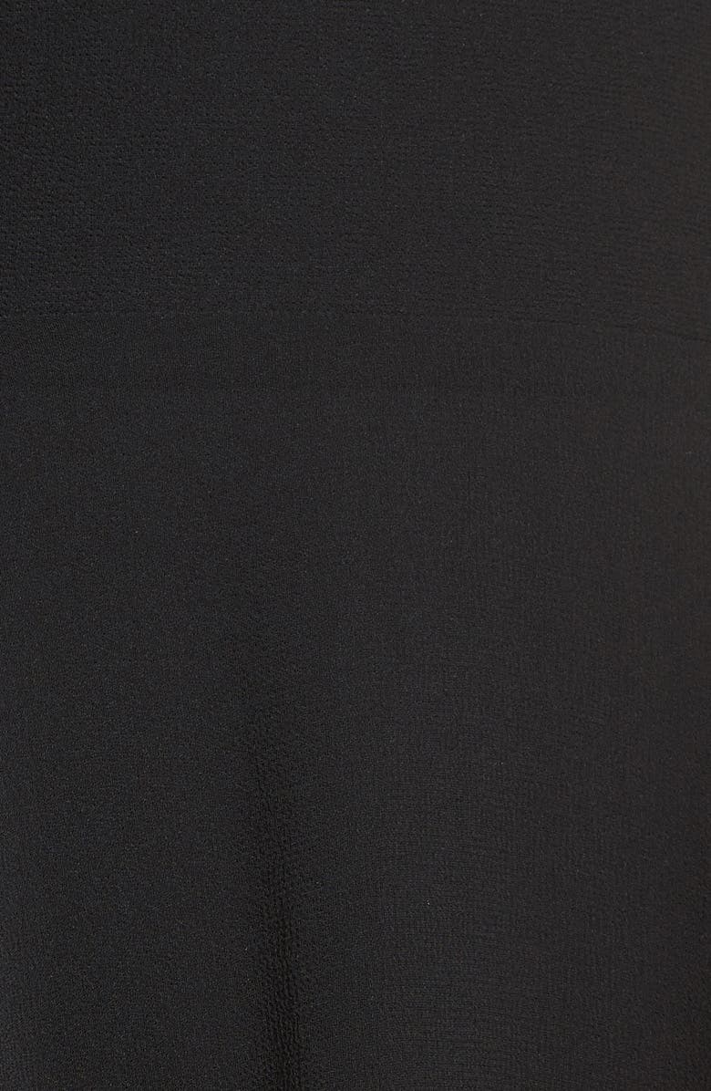 Lulus Lace Trim Chiffon Maxi Dress, Alternate, color,