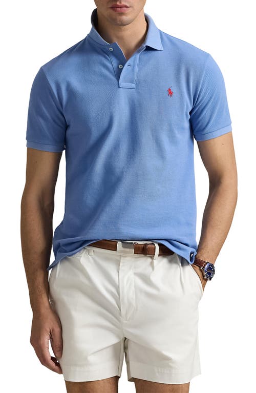 Polo Ralph Lauren The Iconic Solid Blue Cotton Piqué Polo