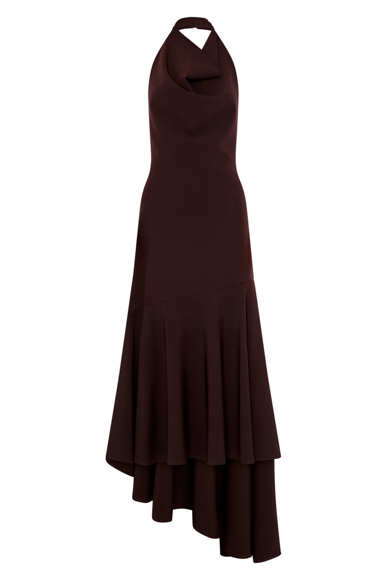 Jade Cady Halter Dress, Main, color, DARK CHOCOLATE