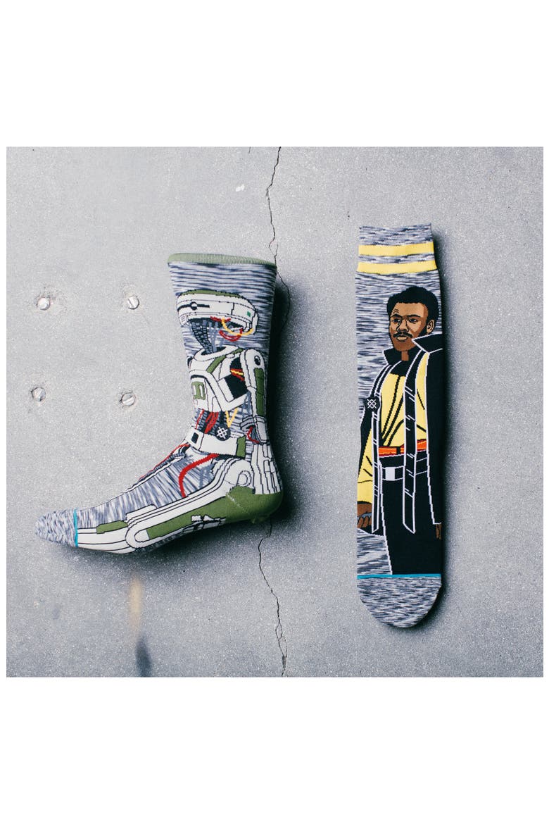 Star Wars Calrissian Socks, Alternate, color, GREY