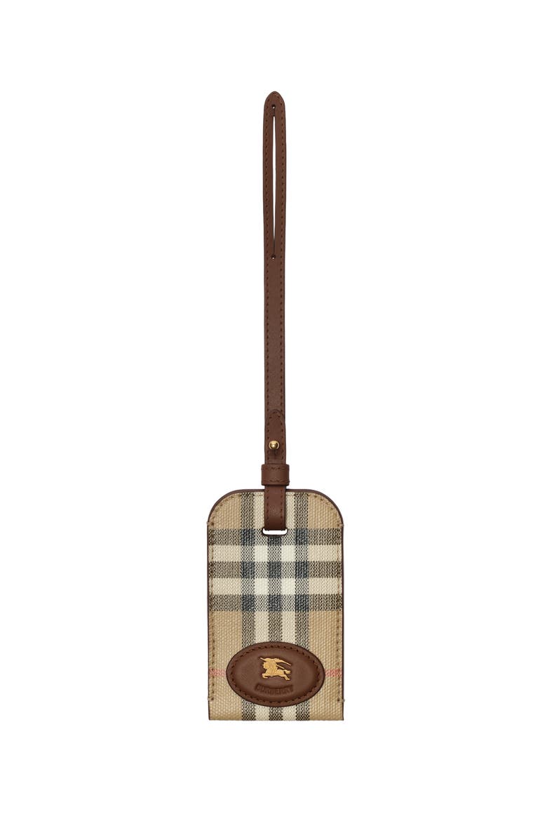 Check Luggage Tag, Main, color, Archive beige
