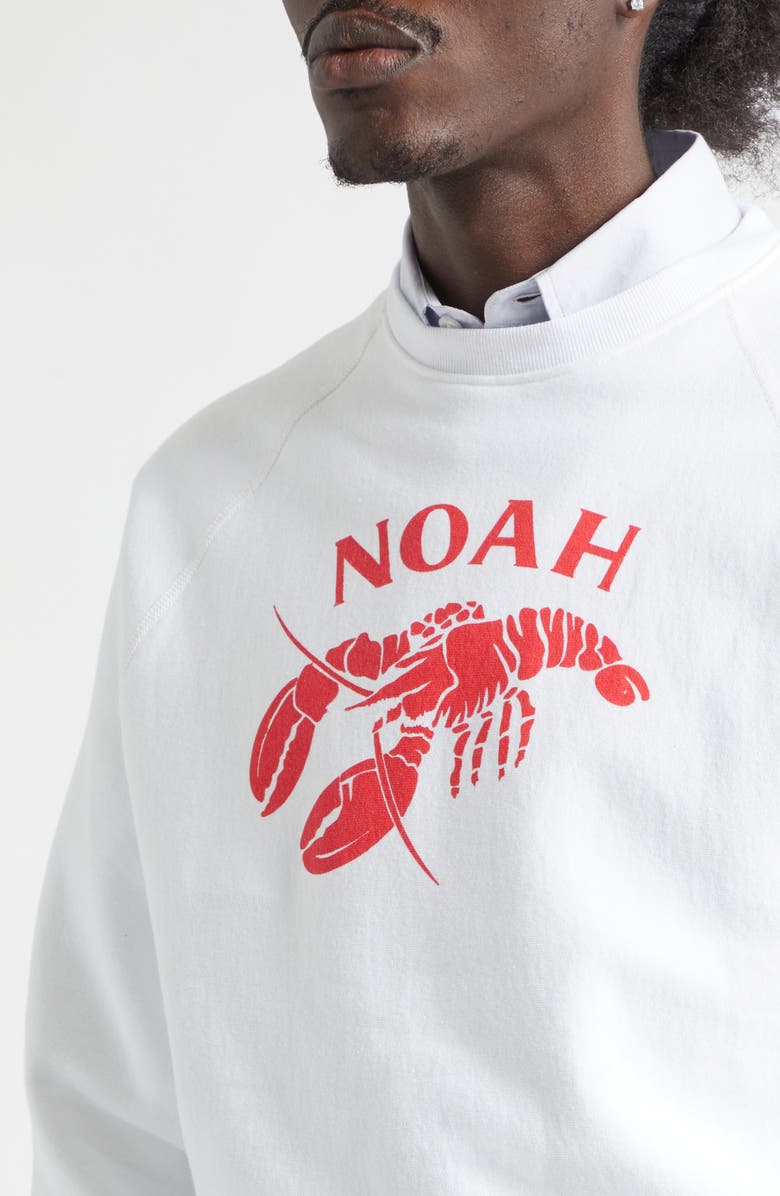 Noah Coastal Crewneck Graphic Sweatshirt, Alternate, color, White