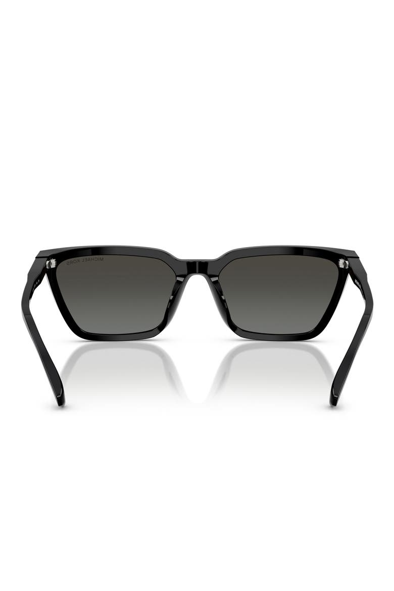 Everglades 58mm Gradient Cat Eye Sunglasses, Alternate, color, BLACK / SILVER FLASH GRADIENT