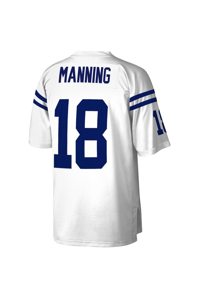 Men's Mitchell & Ness Peyton Manning White Indianapolis Colts Legacy Replica Jersey, Alternate, color, White