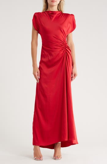 A.l.c . Nadia Side Twist Maxi Dress In Red