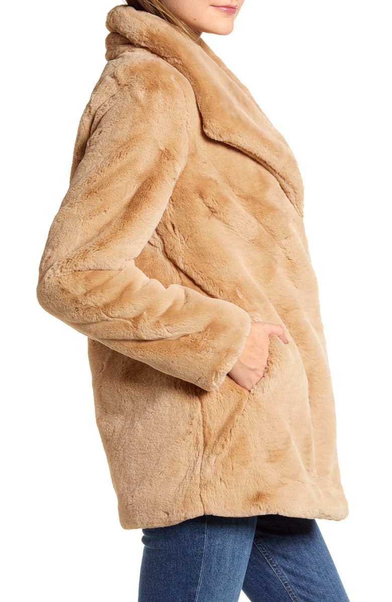 Rachel Parcell Faux Fur Jacket, Alternate, color, 