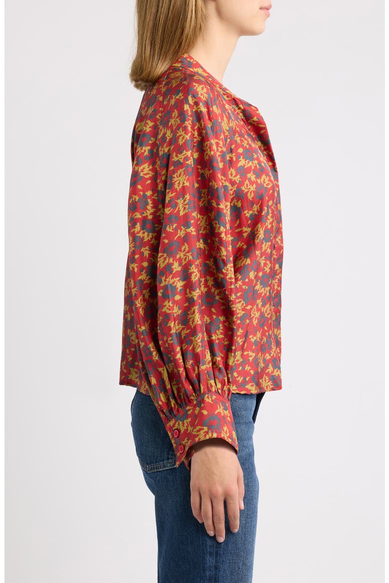 Ashland Silk Top, Alternate, color, GUILDED POPPY