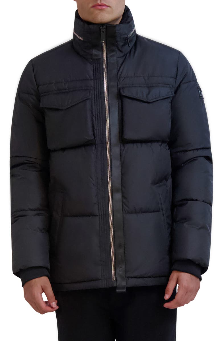 KARL LAGERFELD PARIS Channel Quilted Puffer Jacket, Main, color,