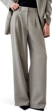 French Connection Azra Wide Leg Twill Pants