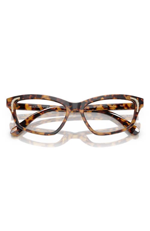Swarovski 52mm Irregular Optical Glasses In Havana