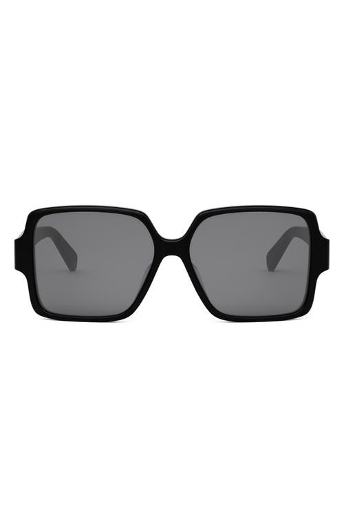 Celine Cl40316u Triomphe 01a Nero Sunglasses In Black