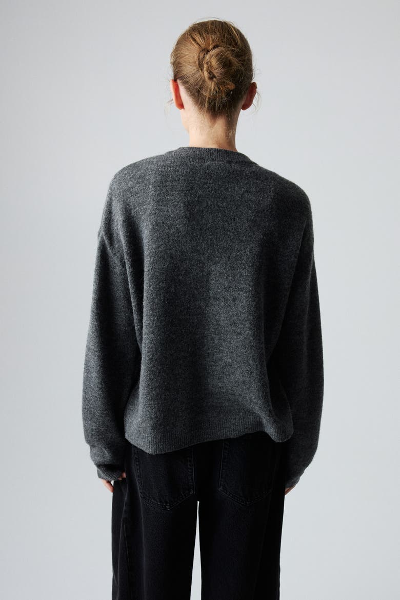 Mama Before & After Nursing Sweater, Alternate, color, Dark gray melange