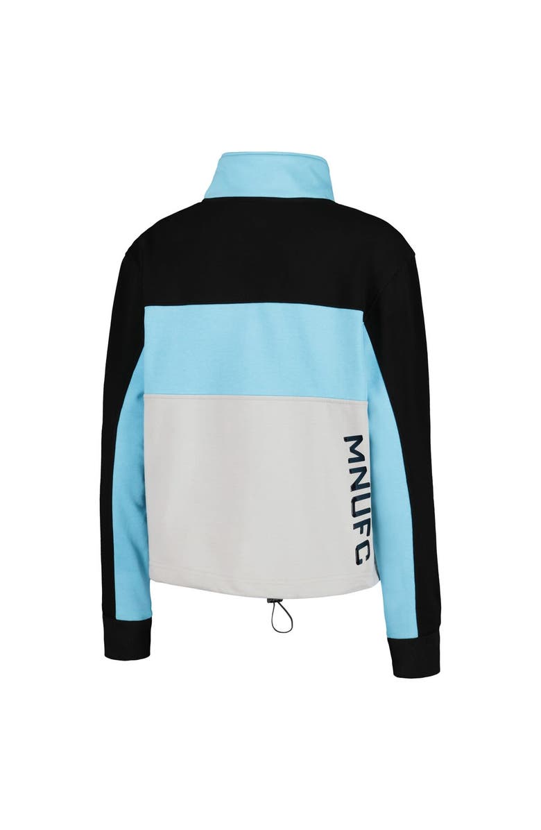 THE WILD COLLECTIVE Women's The Wild Collective Blue Minnesota United FC Fleece Half-Zip Jacket, Alternate, color, Blue