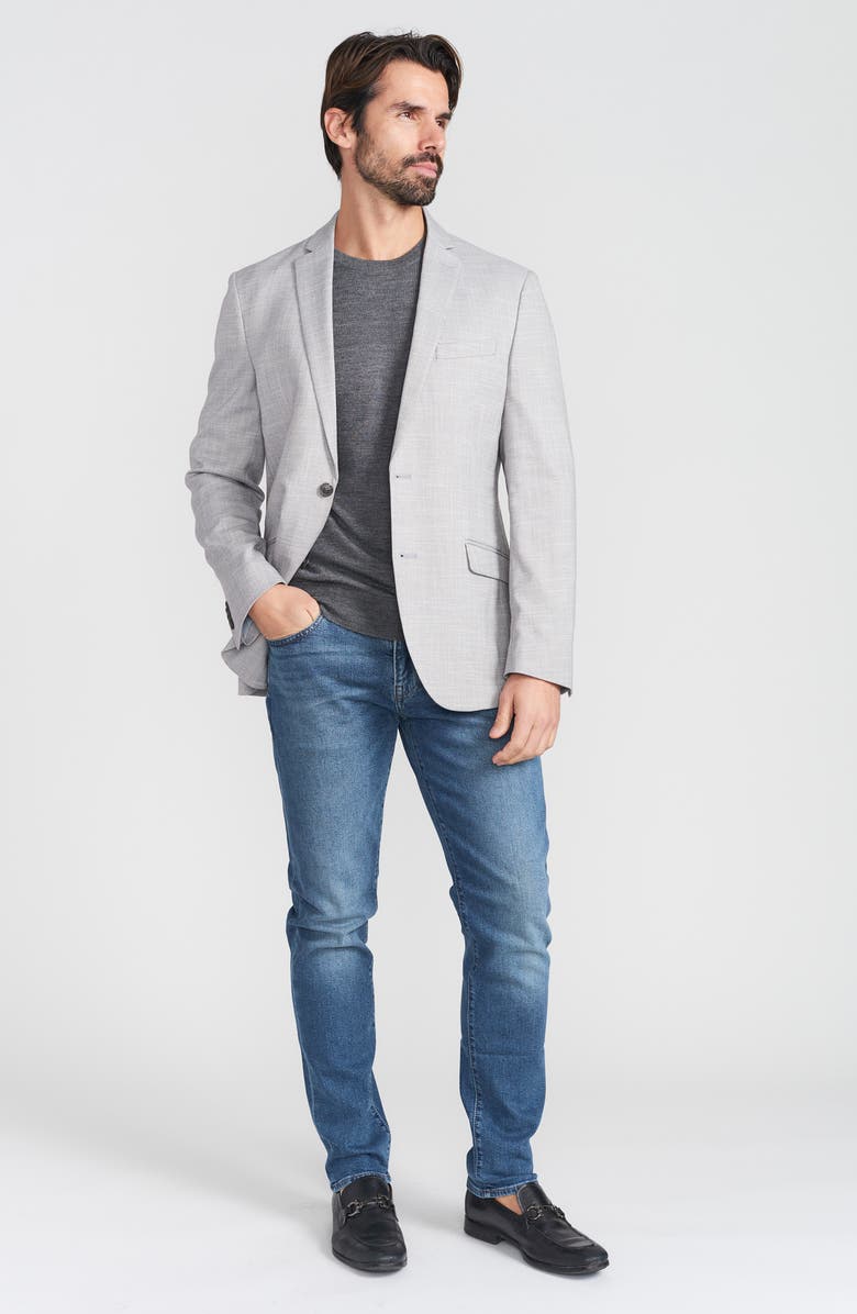 SAVILE ROW CO Grey Textured Notch Lapel Sport Coat, Alternate, color, Grey