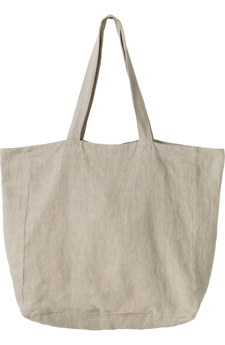 Celtic & Co. Linen Tote Bag, Main, color, Stone