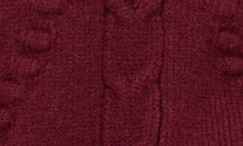 Blu Pepper Pompom Sweater In Burgundy
