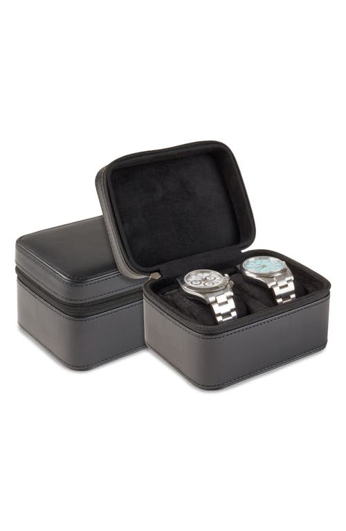 Bey-berk Matteo Leather Watch Case In Black