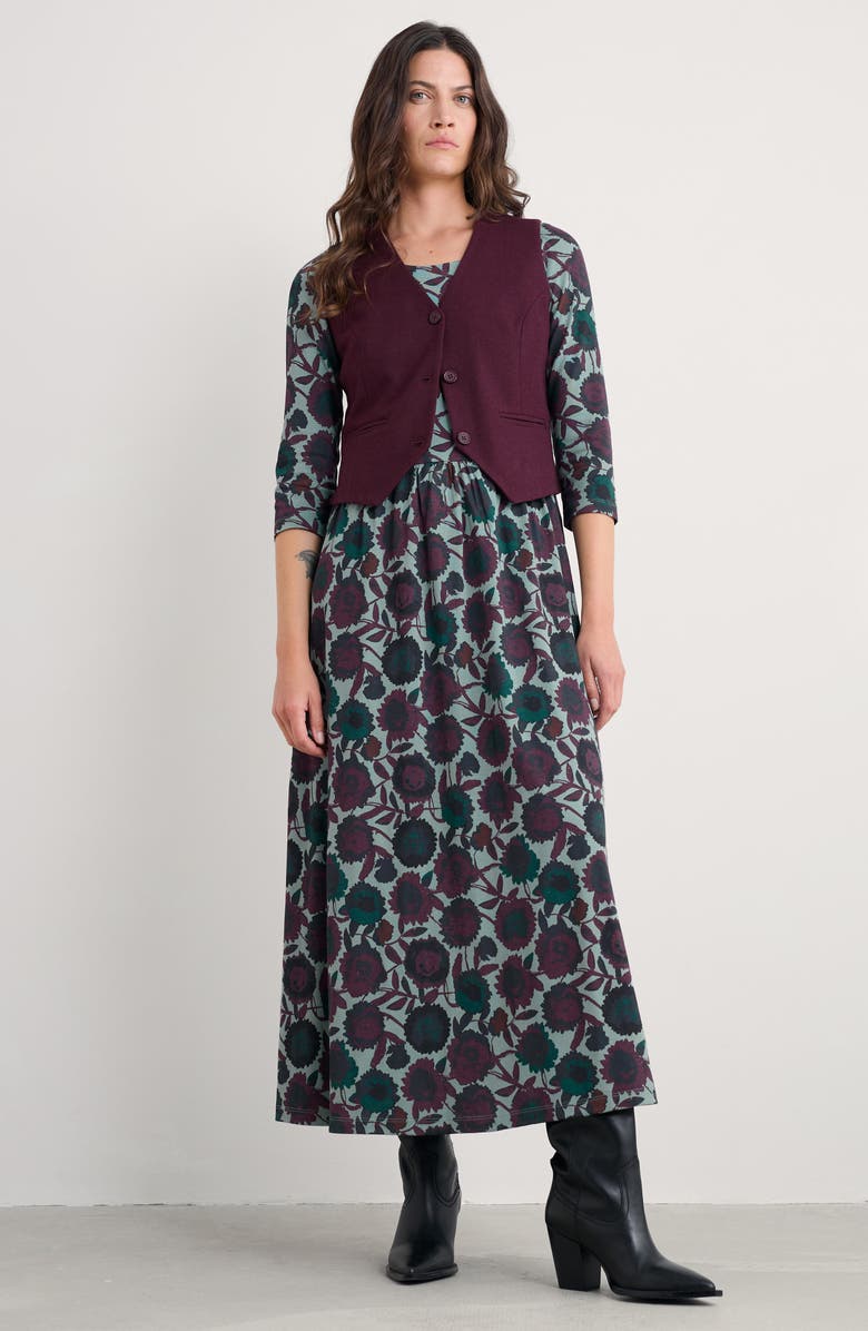 Seasalt Cornwall Lowena Recycled Wool Blend Vest, Alternate, color, Dark Hellebore