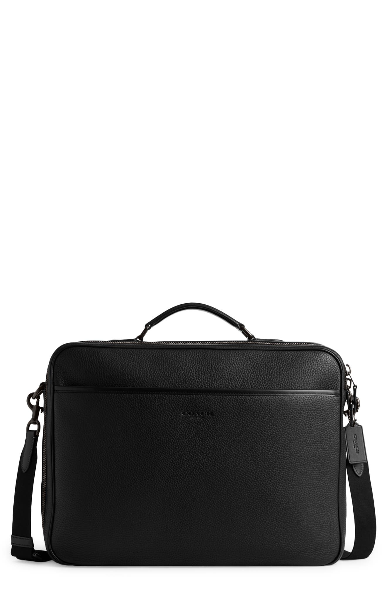 COACH Gotham Leather Convertible Briefcase, Main, color, 