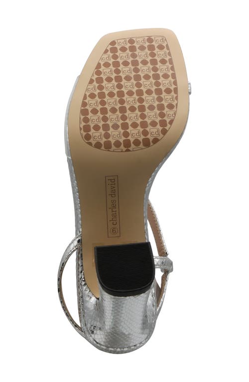 Charles David Rochelle Slingback Sandal In Silvern