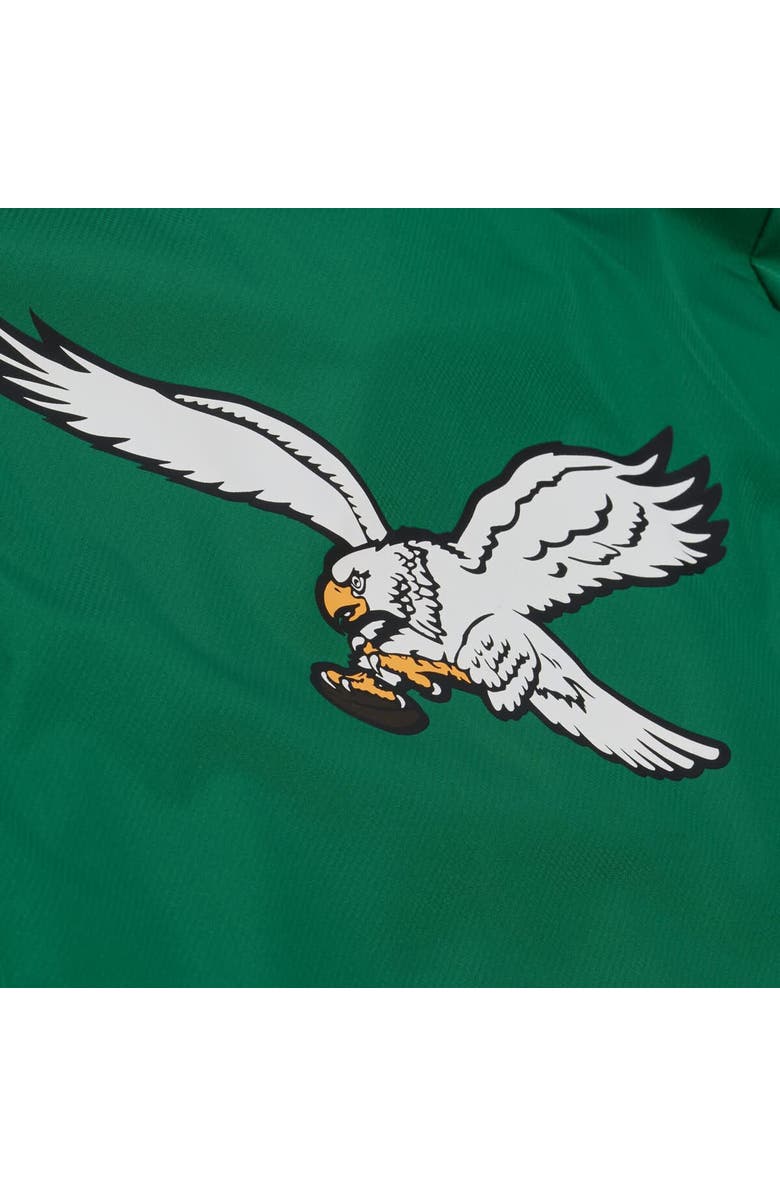 Mitchell & Ness Men's Mitchell & Ness Kelly Green Philadelphia Eagles Coaches Full-Snap Hooded Windbreaker Jacket, Alternate, color, Kelly Green