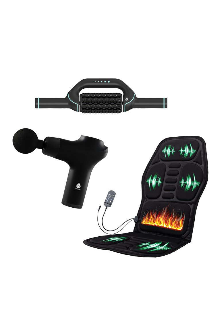 Heated Chair Mat, Rolling Massager & Massage Gun, Main, color, Black