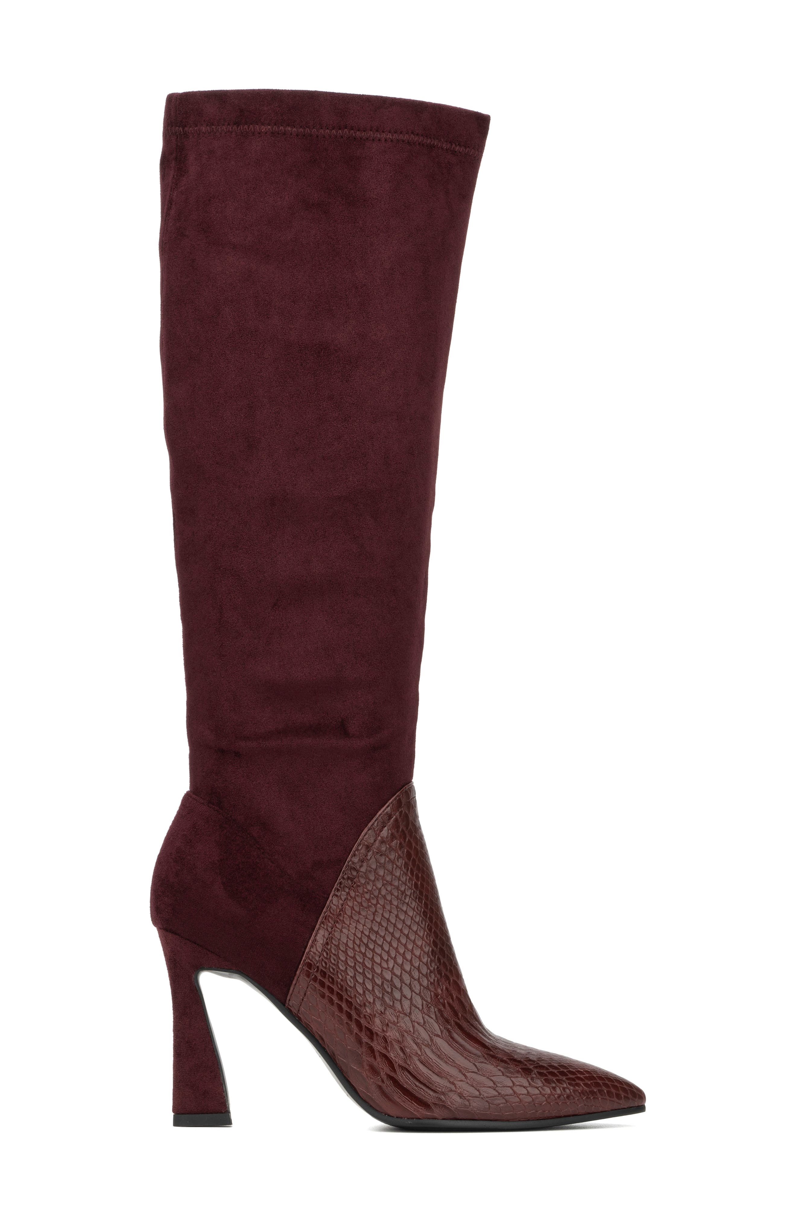 Mia Knee High Boot, Alternate, color, BURGUNDY