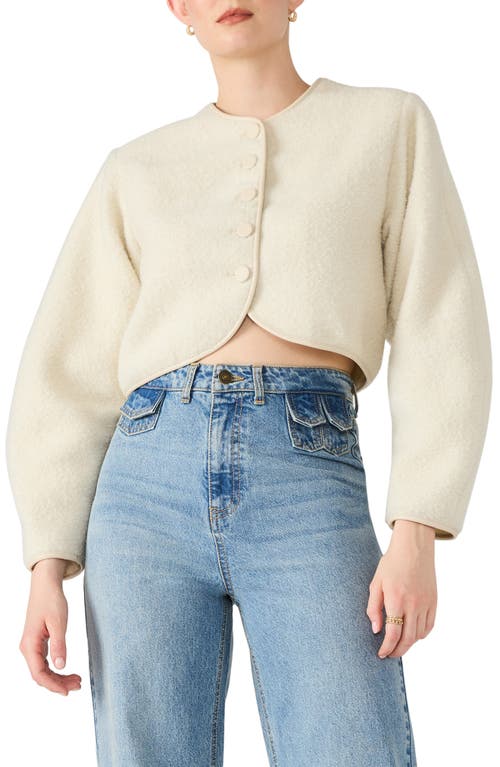 Steve Madden Emlie Collarless Jacket In Animal Print