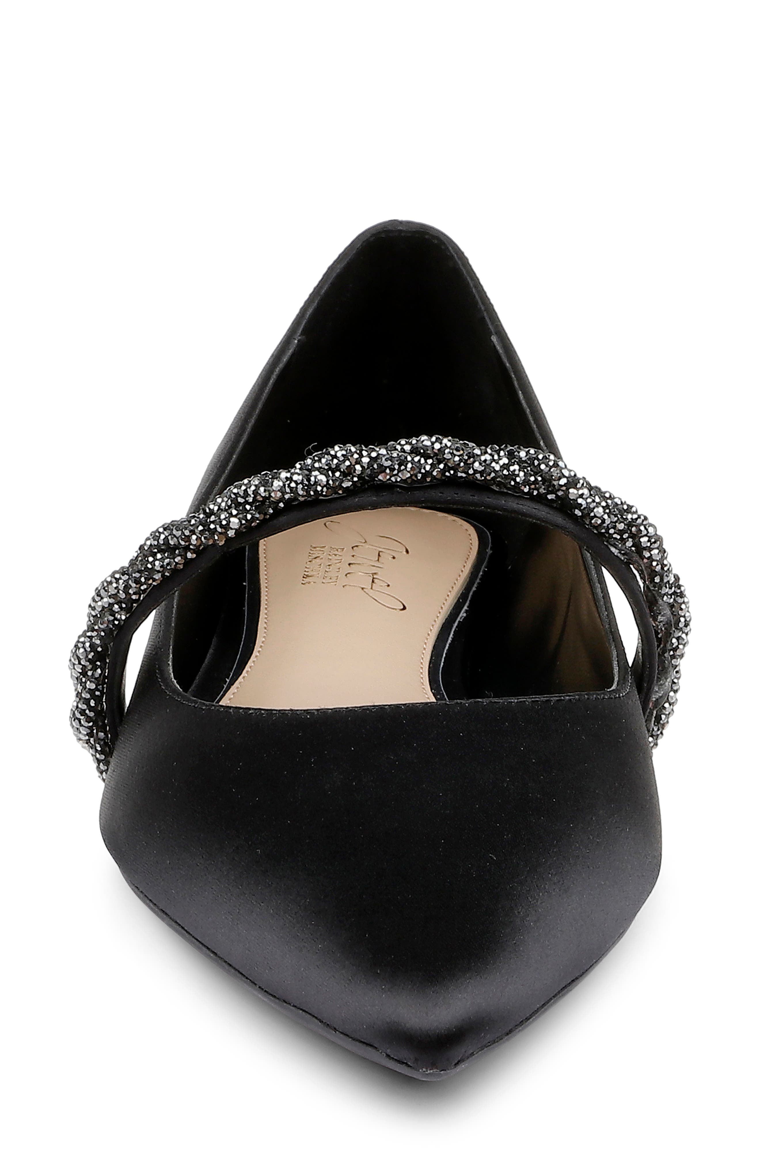 Jewel Badgley Mischka Vana Pointed Toe Flat, Alternate, color, 
