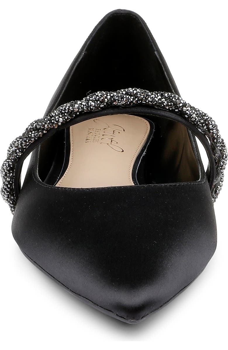 Jewel Badgley Mischka Vana Pointed Toe Flat, Alternate, color,
