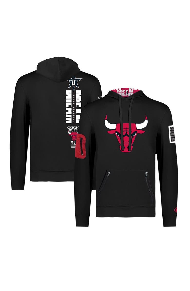 FISLL Unisex FISLL x Black History Collection Black Chicago Bulls Pullover Hoodie, Main, color, Black