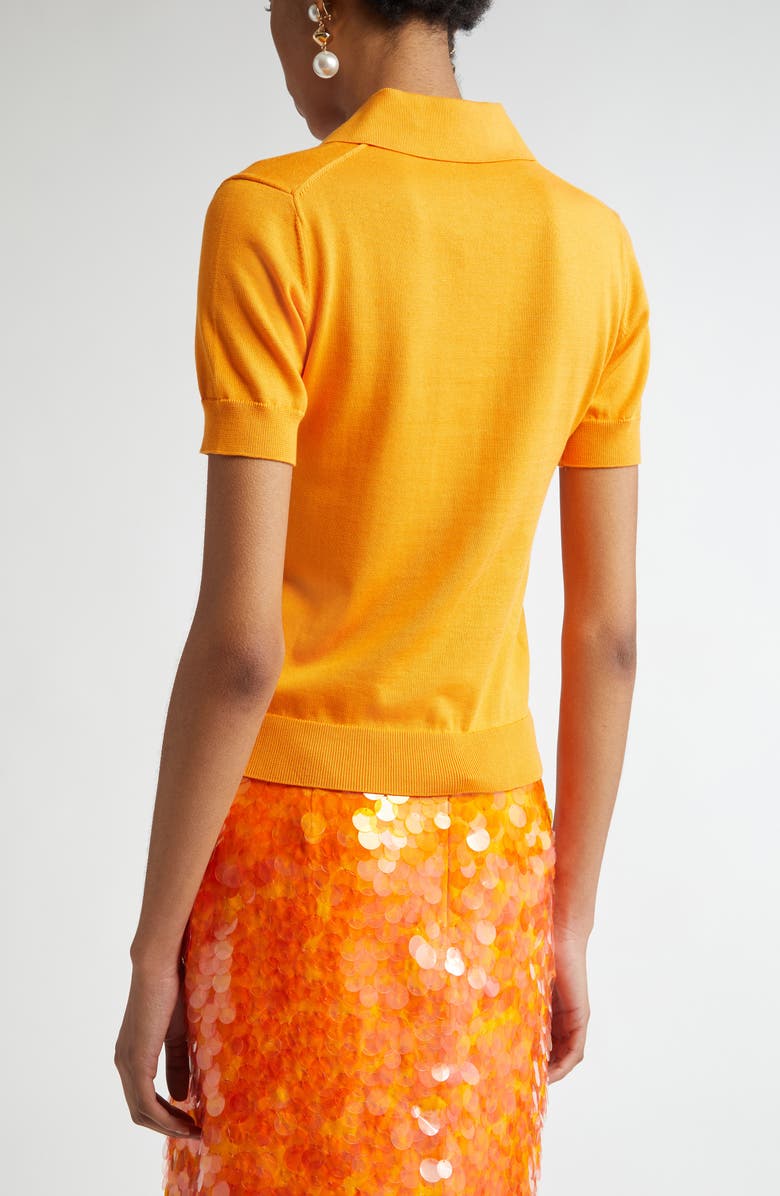 Carolina Herrera Silk & Cotton Blend Polo, Alternate, color,