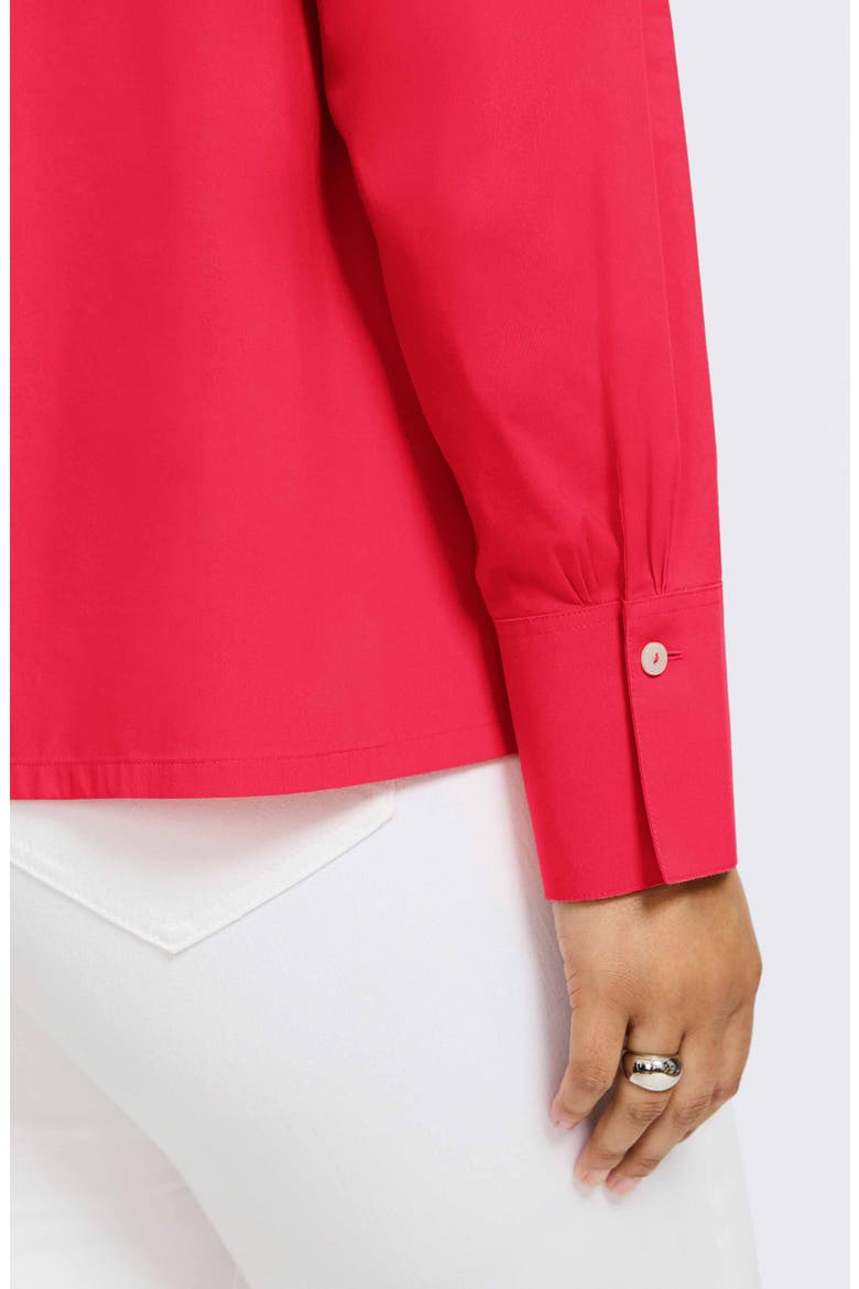 Bella Solid Popover Top, Alternate, color, RASPBERRY