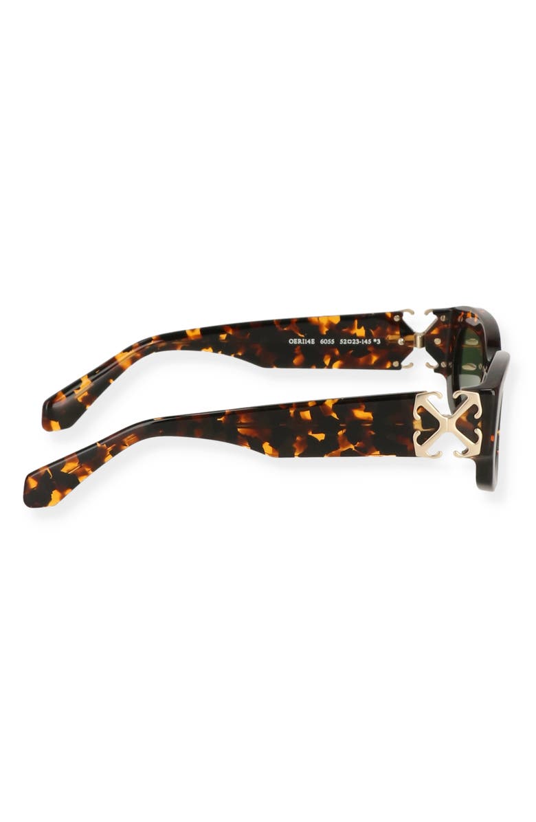 Off-White Palmer 52mm Sunglasses, Alternate, color, Havana Green