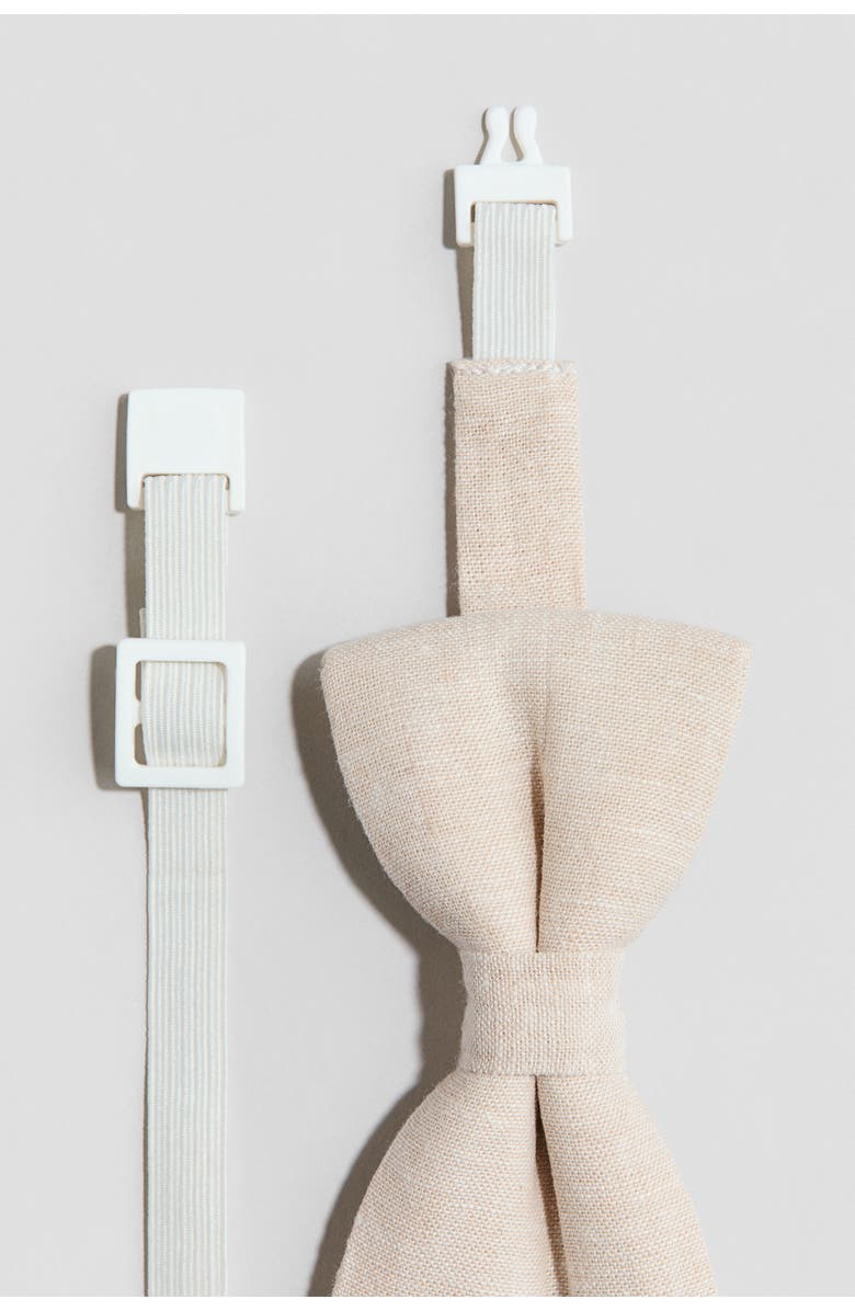 H&M Bow Tie, Alternate, color, Light Beige