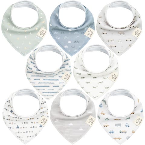8-Pack Organic Bandana Bibs (Boy)