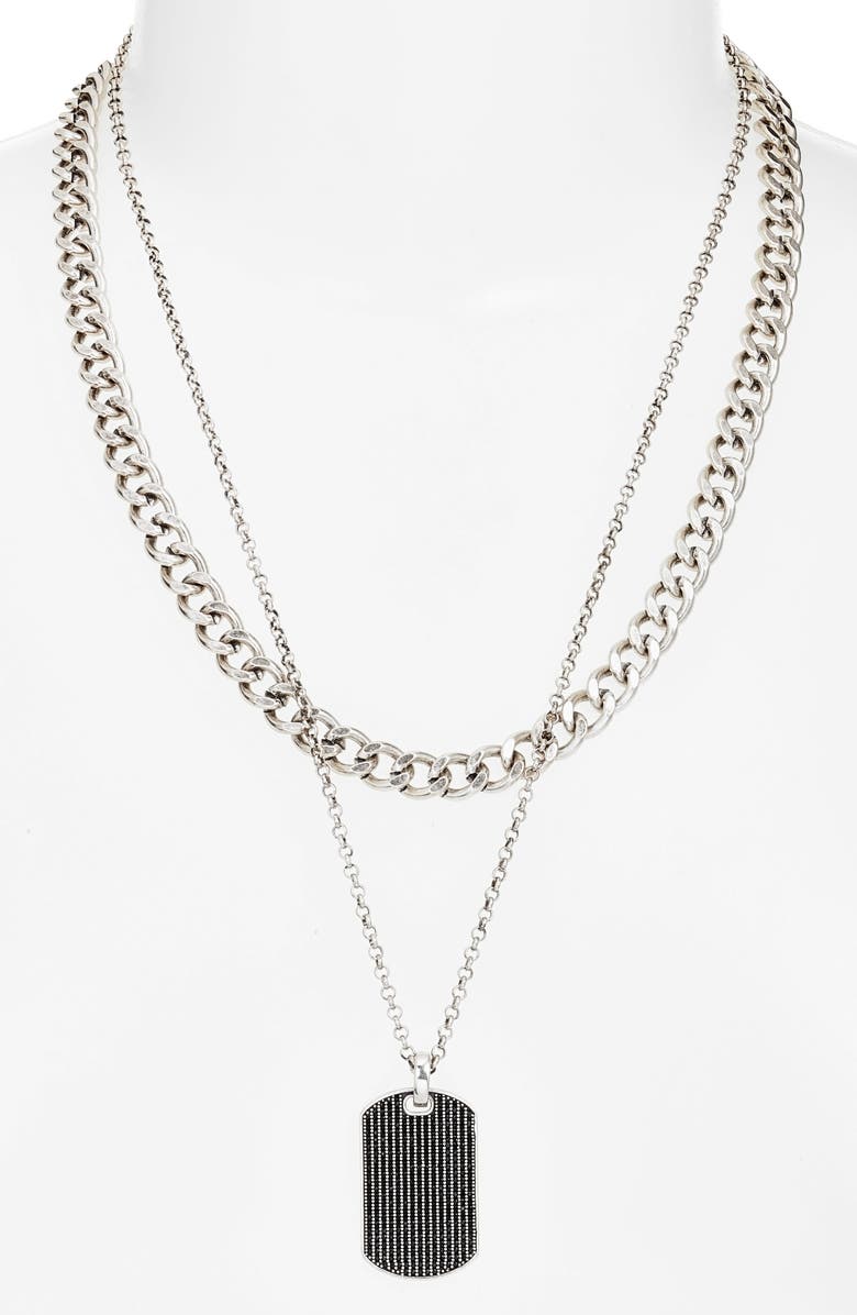 Nordstrom Men's Set of 2 Chain Necklaces, Alternate, color,