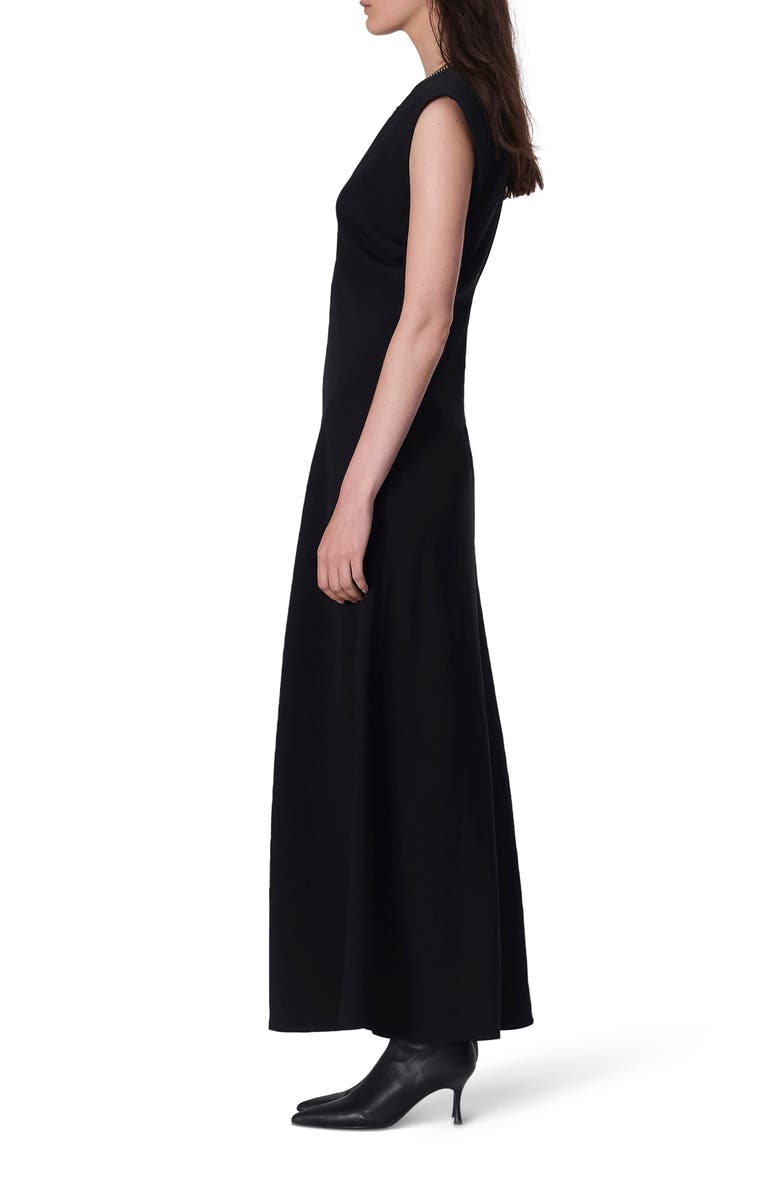 rag & bone Marie Studded Crepe Maxi Dress, Alternate, color, Blk