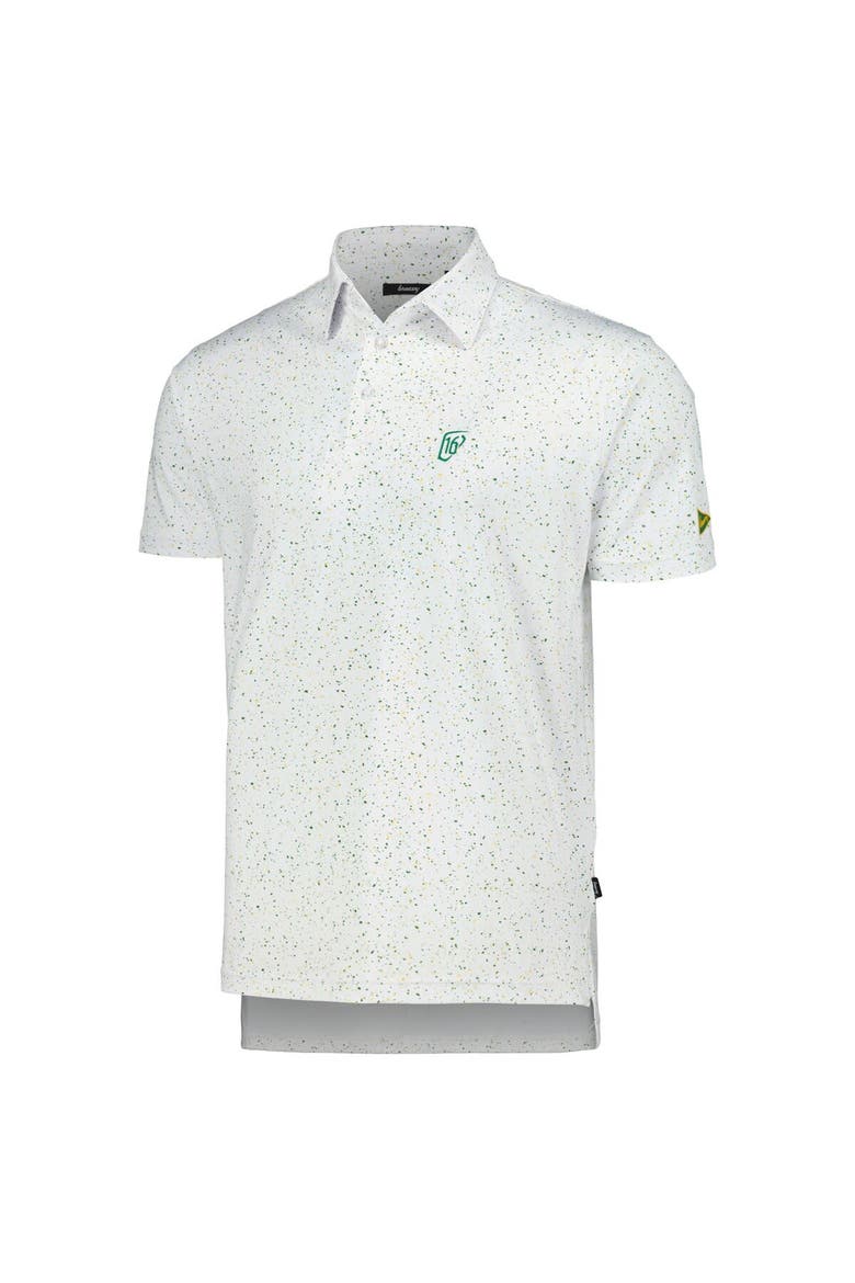 Men's Breezy Golf White WM Phoenix Open Splatter Polo, Alternate, color, White