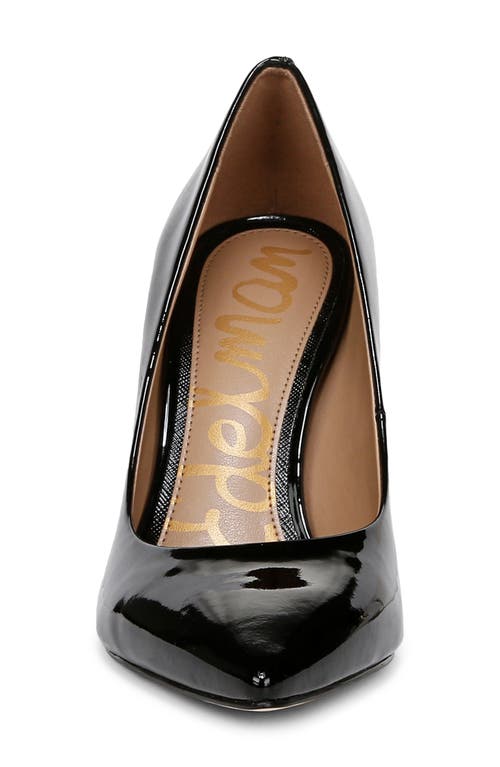 Sam Edelman Hazel Pointed Toe Pump In Black Shiny Patent