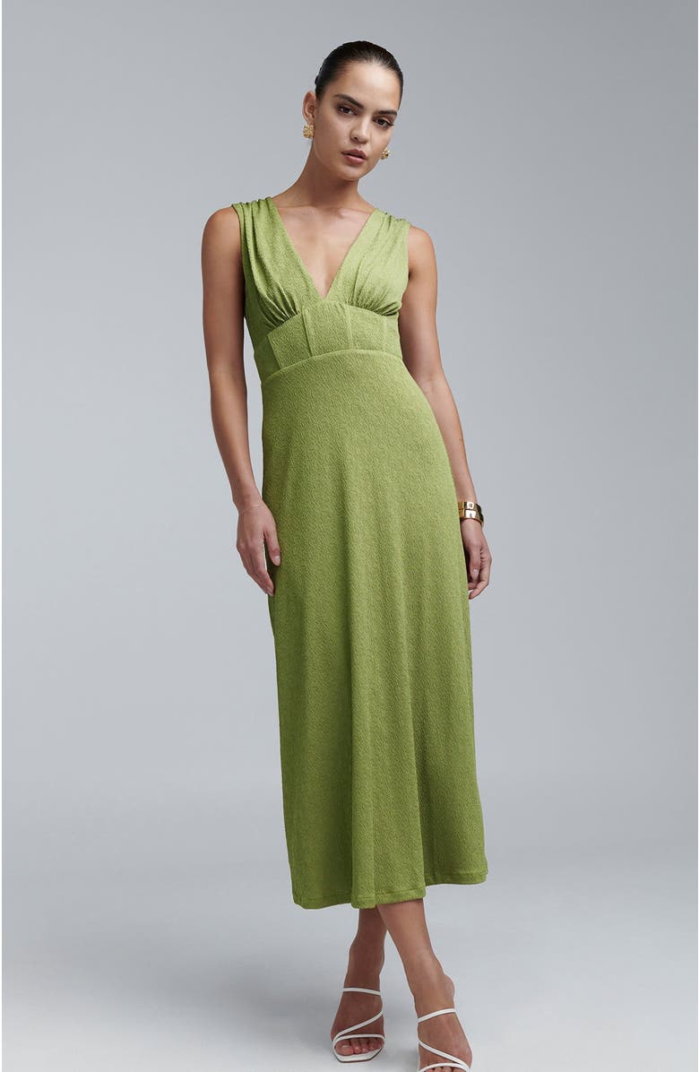 BWLDR Camile Dress, Main, color, Olive Green