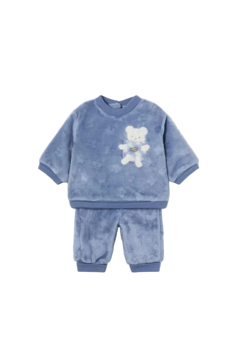 Mayoral Faux Fur Sweater and Pants Set, Main, color, Blue