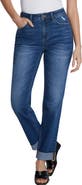 HINT OF BLU Cuffed Wide Leg Boyfriend Jeans