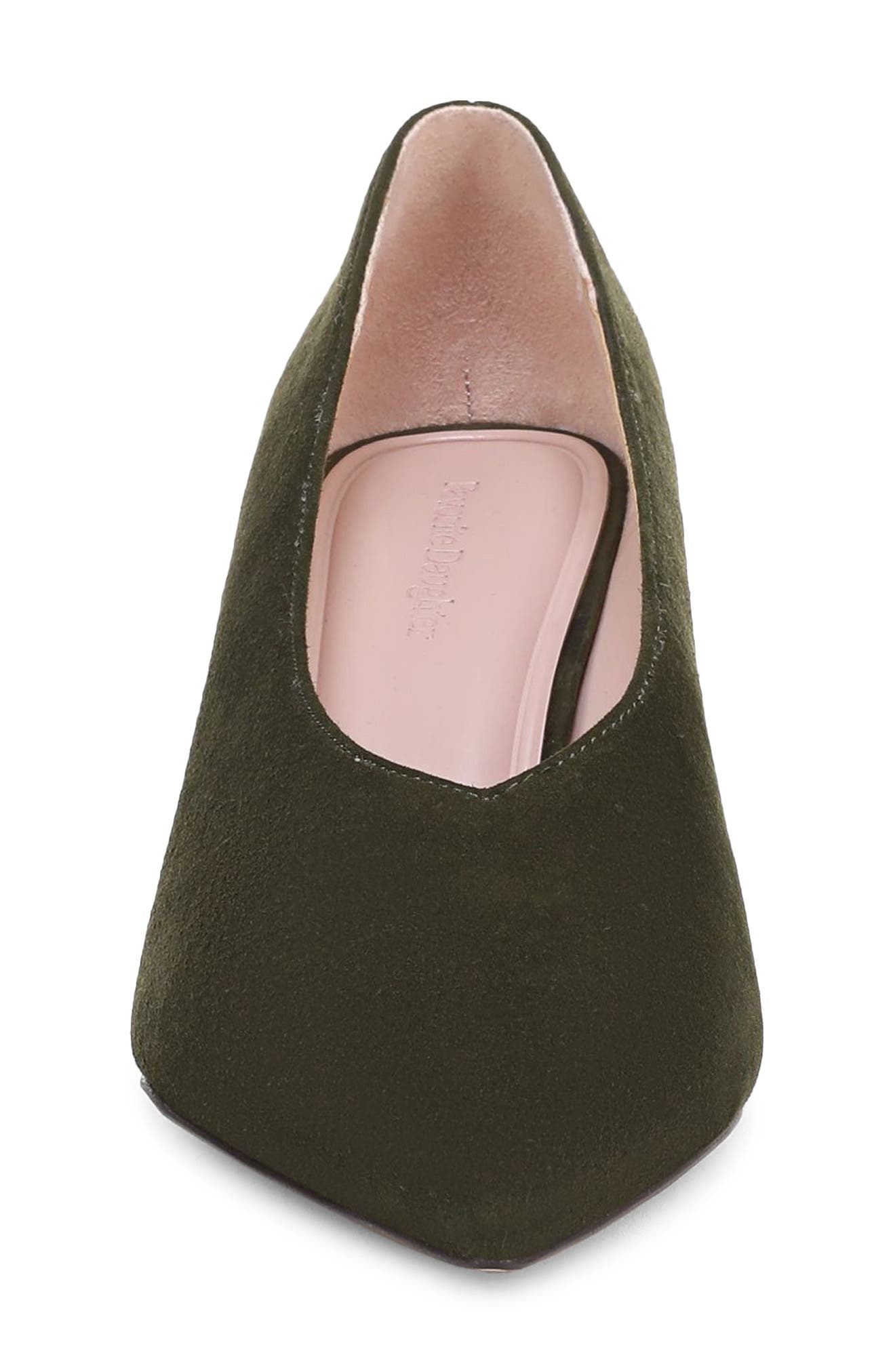 Favorite Daughter Kenna Pointed Toe Pump, Alternate, color, Moss Green Silky Luxesuede